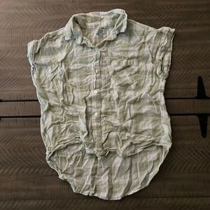 plaid mint green short sleeve tee